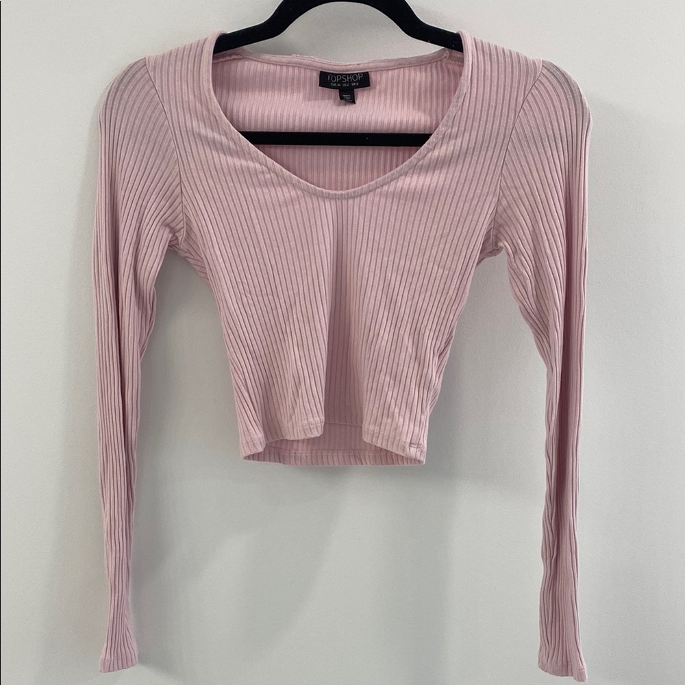Top Shop - Pink Crop Top - Size 2